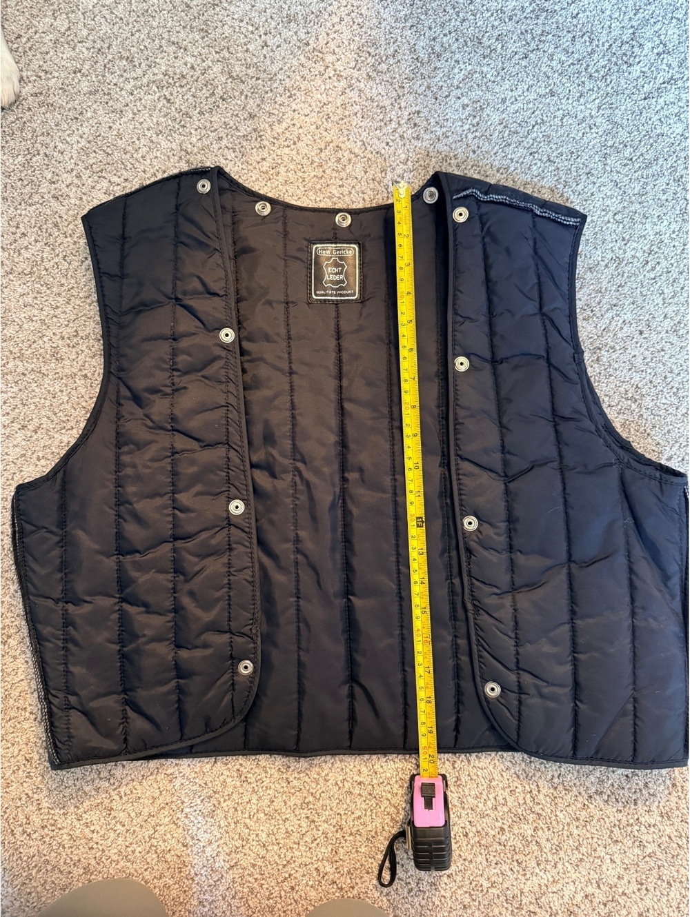 Hein Gericke Black Quilted Leather Vest